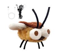 Genérico Smart Flapping Butterfly Cat Toy | Electric Motion Teaser | Motion Sensor Wings, Soft Plush Fabric, USB Rechargeable, Doorway Hanging Rope, for Indoor Play & Pouncing
