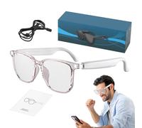 Genérico Smart Glasses, Language Translations Smart Eyeglasses, Music Playback, Real-Time Translation, Supports 144 Languages, for Working, Traveling, Meetings, Fishing, Size: 5.83x5.91inc