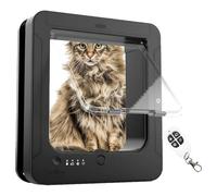 Genérico Smart Microchip Cat Door, RFID Collar Control, Weatherproof Seal, 4 Modes Remote, Easy Install, 7.7x8.3 Inch Opening, Quiet Flip Design for Pets