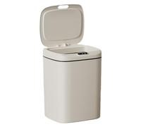 Genérico Smart Trash Can - Electric Touchless Bin, Automatic Motion Sensor, Amplia Capacity Bathroom Basura, Lid Covered Bedroom Study Room Gear, Small White Lightweight Silent Modern Device