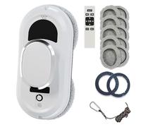 Genérico Smart Window Cleaner Robot, 2800Pas Suction, Automatic Glass Vacuum with UPS Anti-Fall, Intelligent Path Planning, Remote Control, Reutilizable Pads for Home & Office