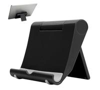 Genérico Smartphone Desk Cradle - Universal Tablet Desktop Stand for Travel | Heavy Duty Aluminum Alloy Plus Charging Port Access & Pocket Size Portability for Cell Phone, Video Calls and Study