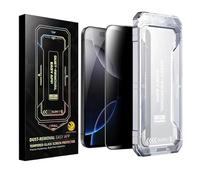 Genérico SmoothShield 2 Packs - Tempered Glass Screen Protector with Anti-Scratch Anti-Fingerprint Privacy & Auto Dust-Free Install (for iPhone 12/13/14/15/16 Pro Max Plus) (Privacy Edition,15Plus)