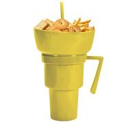 Genérico Snack and Drink Cup, Beverage Holder, 0,197 pulgadas, Travel Food Container with Leakproof Lid, Portable Conteniner for Chips Candy Popcorn Juice Milk Tea Adults Kids Party Outdoor Use