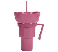 Genérico Snack and Drink Cup, Leakproof Food Holder Container, Compartment Design, 900ml for Chips, Candy, Popcorn, Juice, Tea, Milk, Portable Party, Travel, Picnics, School, Outdoor Adult Use