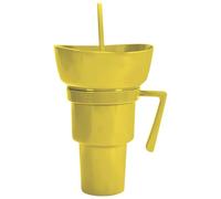 Genérico Snack and Drink Cup, Travel Food Container, 11.42x4.72 Inches Leakproof Beverage Holder, Compact Solution for Adults Carrying Chips Candy Fruit Dessert Popcorn Juice During Outdoor Events