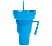 Genérico Snack and Drink Cup, Travel Food Container, 11.42x4.72 Inches Leakproof Beverage Holder, Compact Solution for Adults Carrying Chips Candy Fruit Dessert Popcorn Juice During Outdoor Events