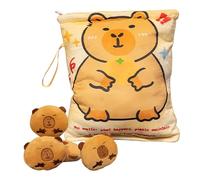 Genérico Snack Bags Kids, Cute Capybara Plush, 7.09x7.87in Candy Pouch Soft Pillow, 4 Mini Stuffed Dolls, Hugging Cushion Holder for Home Decor, Travel, Gummy Storage, c, Se référer au descriptif
