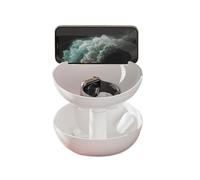 Genérico Snack Bowl, Detachable Pumpkin Shape Organizer, Double-Layer Design, Multi-Functional Snack Holder, Phone Stand Vase Combo, for Party, Shelf, Bedroom, and Halloween Decor