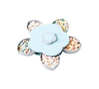 Genérico Snack Box Container | With Rotating Lid Non-Slip Base | Office Snack Box Divided Container | For Kids Adults Home Office Party Travel Camping Candy Chocolate Cookie Nut