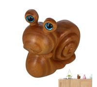 Generico Snail - Figuras decorativas de madera con forma de caracol, ideal para el escritorio, para exteriores, casa, jardín, césped, patio, oficina, librería, salón