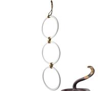 Generico Snake Accessories, Reptile Terrarium Decor Hoop Chain Rings, 4.5x16.5 Inches Interactive Enrichment Amphibian Habitat, Pet Tank Play for Home, Terrarium, Black White