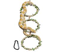 Genérico Snake Climbing Ring - Interactive Rope Play Chain with Simulated Leaves | For Corn Snakes, Reptile Cage Accessories | Enřichment