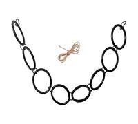 Genérico Snake Enrichment Toys, Corn Snake Climbing Rings to Reptil Stimulation, Amphibian Habitat Decor for Home, Zoo, Youth Rooms, Terrariums, Fences, Walls and Bedrooms, Color Black