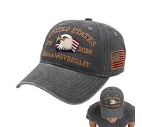 Genérico Snapback del Cuarto De Milenio: Sombrero con Panel Conmemorativo, Sombrero De Estilo Vintage, De Jubileo Impresa, Accesorio De Viaje | Ropa De Recuerdo De Hitos Históricos para Salidas D