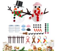 Genérico Snow Man Crafts - Construye tu propio kit de muñeco de nieve, pasta de modelar, juego de ocio creativo, actividades de invierno | para la decoración de la celebración del juego escolar en el