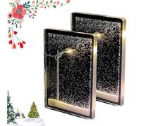 Genérico Snow Tales Lamp, Night Street Lamp Christmas Snow Scene Light Materials, Christmas Decorations Desktop Decor Gifts, for Bedroom Indoor Party Decoration (2PCS)
