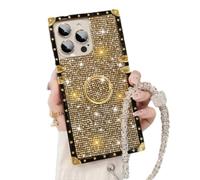 Genérico Snowdoves Sparkle Crystal Bracelet Phone Case, Clear Diamond Glitter Bling Sparkle Case, Glitter Bling Shiny Sparkle Diamond Clear Phone Cases (Rose Gold,17)