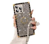 Genérico Snowdoves Sparkle Crystal Bracelet Phone Case, Clear Diamond Glitter Bling Sparkle Case, Glitter Bling Shiny Sparkle Diamond Clear Phone Cases (Gray,12pro)