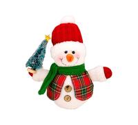 Genérico Snowman Decor - Centerpiece Ornament Doll with Light, Christmas Decorations, For Party, Mantel, Holiday, Winter, Desk, Dining, Indoor, House, Tabletop, Festive, 21x21cm/8.27x8.27 Inches