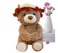 Genérico Snuggle Buddy Toy - Animal Cushion Figure for Loving Surprises | Gentle Huggable Character with Silky Filling & Elegant Flower Arrangement for Ladies Gentlemen Youth Teens Nursery