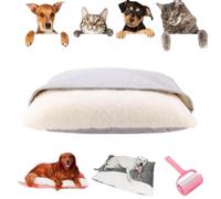 Genérico Snuggle Burrow Bed, Cozy Hooded Pet Bed,Dachshund Beds with Removable Hood for Pets Under 50 lbs (Silver, XL)