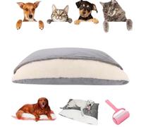 Genérico Snuggle Burrow Bed, Cozy Hooded Pet Bed,Dachshund Beds with Removable Hood for Pets Under 50 lbs (Grey, M)