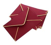Genérico Sobres Decorativos para Invitaciones de Boda y Fiestas 50 Unidades Papel Resistente Borde Dorado Color Vino Tinto Tamaño Pequeño Ideales para Tarjetas y Eventos Obsequios