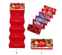 Genérico Sobres para Dinero Navideños | Suministros para Fiestas - Portamonedas Navideños de Santa Claus con 10 Ranuras - para Hombres Mujeres Niños Niñas Adolescentes Esposa Esposo Hijo Hija Familia