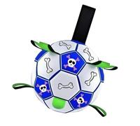 Genérico Soccer Ball Dog Toy, Training Herding Ball for Pets, Interactive Tug of War Game, Fun Entertainment for Small Medium Large Animals in Garden, Park, Beach, Backyard, 5.91x5.91 Inches