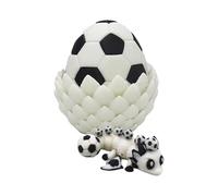 Genérico Soccer Design Dragon Egg, Easter Shelf Ornament, 3.14 Inches Functional with Hidden-Compartment Feature, Material Display Tool, Accessory with Design, Classroom Tool for Kids and Teens