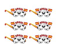 Genérico Soccer Glasses Party Favor, Birthday Party Favors, 6 Pieces Soccer Cheering Glasses for Kids, Teens, Adults, Match Viewing, Game Day, Birthday