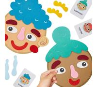 Genérico Social Emotional Learning Toy - Making Faces Felt Game | Social Emotional Making Faces Kit Multiplayer Felt Emoticon Game For Park Car Outdoors Home School And Group Play