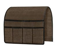 Genérico Sofa Armrest Organizer - Non Slip Couch Armchair, Remote Control Holder Storage, Multi Pocket Bedside Organizer for Gadgets, Snacks, Books, Phone, Linen Fabric, 18.9x35.04Inch