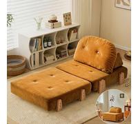 Genérico Sofá Cama 1 Plaza Sofa Cama Individual Sofacama Sofas PequeñOs Sofa Bed Modular FutóN SofáS Extensible Apilar Plegable Moderno Canapé 3 En 1 Sofá-Cama Convertible Chaise Longue (Naranja)