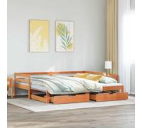 Genérico Sofá Cama Nido con cajones Madera Maciza de Pino 90x200 cm,Mobiliario,Camas y Accesorios,Camas y somieres-3302162