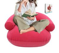 Generico Sofá hinchable: asiento flocado inflable, cómodo sillón de aire portátil | para camping, al aire libre, playa, piscina, estadio, viajes, salón, dormitorio, noche de cine libre