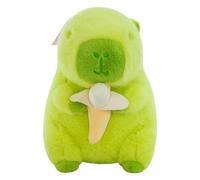 Genérico Soft Capybara Plush Toy, Cute Green Stuffed Animal, 9.84x3.94x2.36 Inches Portable Decorative Cartoon Plush with Modern Cute Design, Adorable Capybara Doll for Room Decoration
