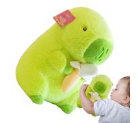 Genérico Soft Capybara Plush Toy, Cute Green Stuffed Animal, 9.84x3.94x2.36 Inches Portable Decorative Cartoon Plush with Modern Cute Design, Adorable Capybara Doll for Room Decoration