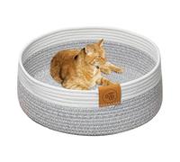 Genérico Soft Cat Basket, Woven Cat Bed, Pet Scratcher Nest, Cotton Cat Basket, Pet Sleeping Mat, Cat Scratcher Bed, Cotton Rope Bed for Kittens, Puppies, and Adult Pets Alike 40 cm/15,75 pulgadas