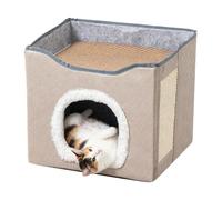 Genérico Soft Cat Bed - Warm Cat House ¦ Puppy Bed with Removable Padded Cushions, Pets Cave for Relaxation, Washable Pet House, Resting Feline Beds for Comfortability Sleep Time