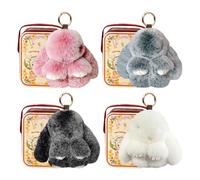 Genérico Soft & Cute Bunny Keychains, Handmade Soft Bunny Charms | Artificial Rabbit Handmade Charms, Bag Accessories For Women And Girls