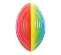 Genérico Soft Football - Foam Football | PU Foam Sponge Ball | 18cm Lightweight Elastic Rugby Ball, Rainbow Color, Safe Indoor Outdoor Play Toy For Kids Backyard Beach Team Practice