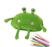 Genérico Soft Frog Pencil Case | Large Capacity Funny Cute Pencil Case