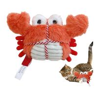 Genérico Soft Interactive Chew Toy - Indoor Cat Toys | Plush Toy with Teething Relief, Floppy Lobster for Self Play, Crab Play with Exercise, Crab Catnip for Cats Entertainment