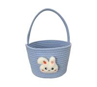 Genérico Soft Plush Easter Basket, Bunny Candy Container, 9.06x7.09x6.3 inches Large Capacity Storage with Carry Handle, Easter Party Basket with Cute Design, Bunny Treat Holder for Kids Egg Hunt