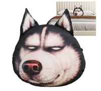 Genérico Soft Plush Husky Head Cushion,Stuffed Pillow Cushion - For Home Office Apartment Hotel College Dorm Room Farmhouse Car Interior Living Room