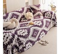 Genérico Soft Plush Non-Slip Couch Cover, Full Coverage Striped Pet Friendly Sofa Slipcover, Thicked Washable Fluffy Furniture Protector for 1-4 Cushion Couch (H,70.9 * 118.1in)