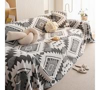 Genérico Soft Plush Non-Slip Couch Cover, Full Coverage Striped Pet Friendly Sofa Slipcover, Thicked Washable Fluffy Furniture Protector for 1-4 Cushion Couch (F,70.9 * 51.2in)