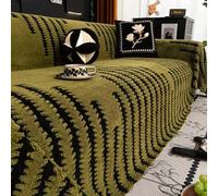 Genérico Soft Plush Non-Slip Couch Cover, Full Coverage Striped Pet Friendly Sofa Slipcover, Thicked Washable Fluffy Furniture Protector for 1-4 Cushion Couch (B,70.9 * 70.9in)